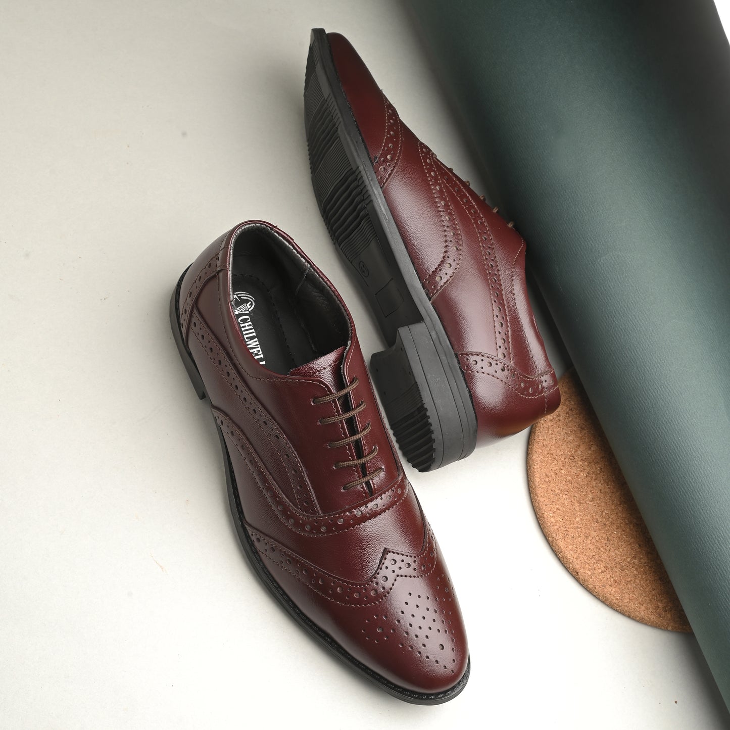 CHILWELL Leather Brogues Shoes Derby For Men