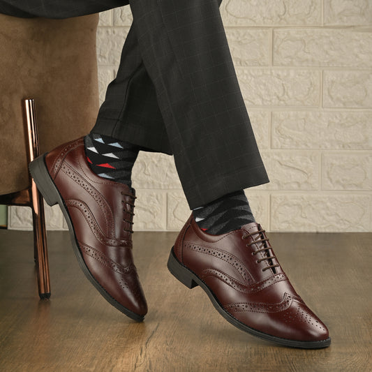 CHILWELL Leather Brogues Shoes Derby For Men