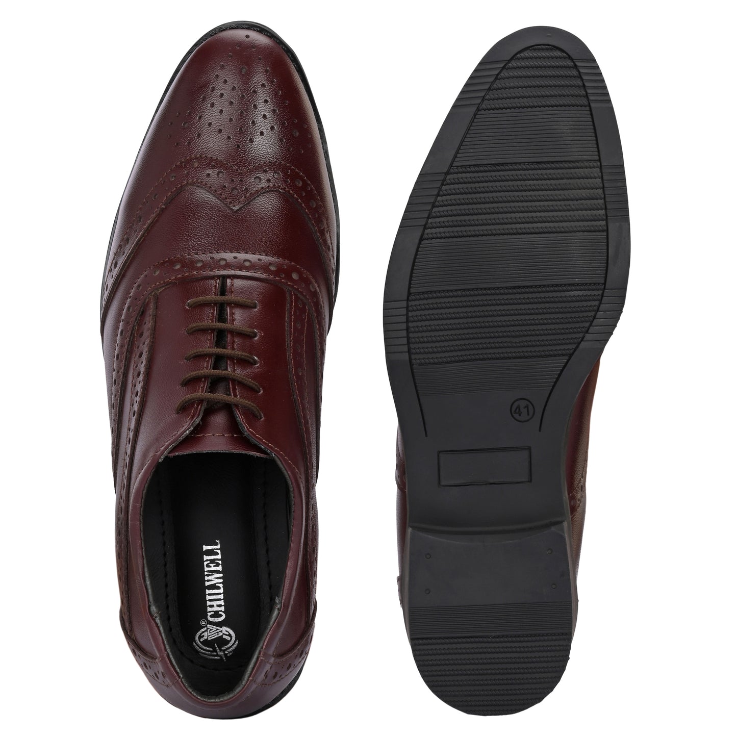 CHILWELL Leather Brogues Shoes Derby For Men